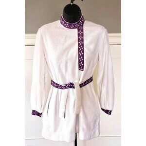 Vintage Gertrude Davenport Mod Terrycloth Tunic Swim Beach Cover up Dress Retro
